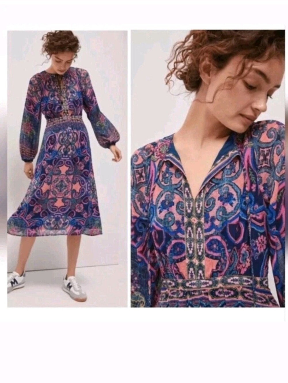 ANTHROPOLOGIE women's Sydney Maxi Blue Dress US Size 2 UK 6 EU 34
